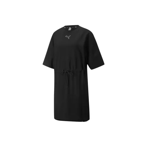 PUMA Short Sleeved Dresses Women's Black