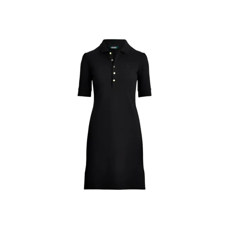 Polo Ralph Lauren Short Sleeved Dress Women's Black-0
