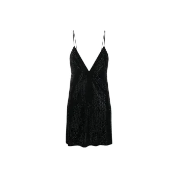 DSQUARED 2 Embellished V Neck Mini Dress