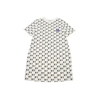 MLB New York Yankees SS24 Short Sleeved Dresses Women's Cream