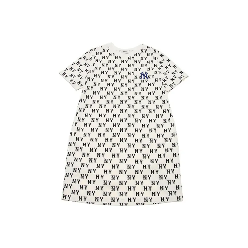 MLB New York Yankees SS24 Short Sleeved Dresses Women's Cream-0