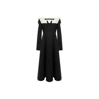 FOREVER 21 A Line Skirt Dress Black