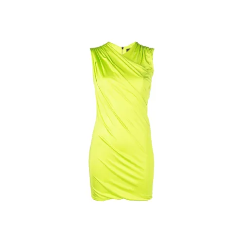 VERSACE Draped-Effect Sleeveless Mini Dress
