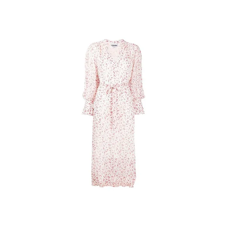 GANNI Long-Sleeved Dresses Women's Pink-0