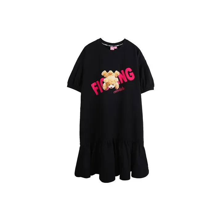 LALABOBO Short-Sleeved Dresses Women's Black-0