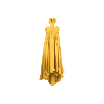 Zimmermann Devi Halter Draped Maxi Dress