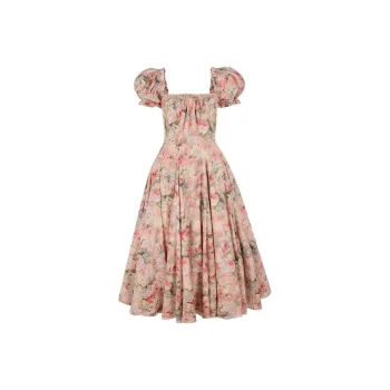 Selkie Collection SS24 Short Sleeved Dress Women's Rose Garden In Memory Print