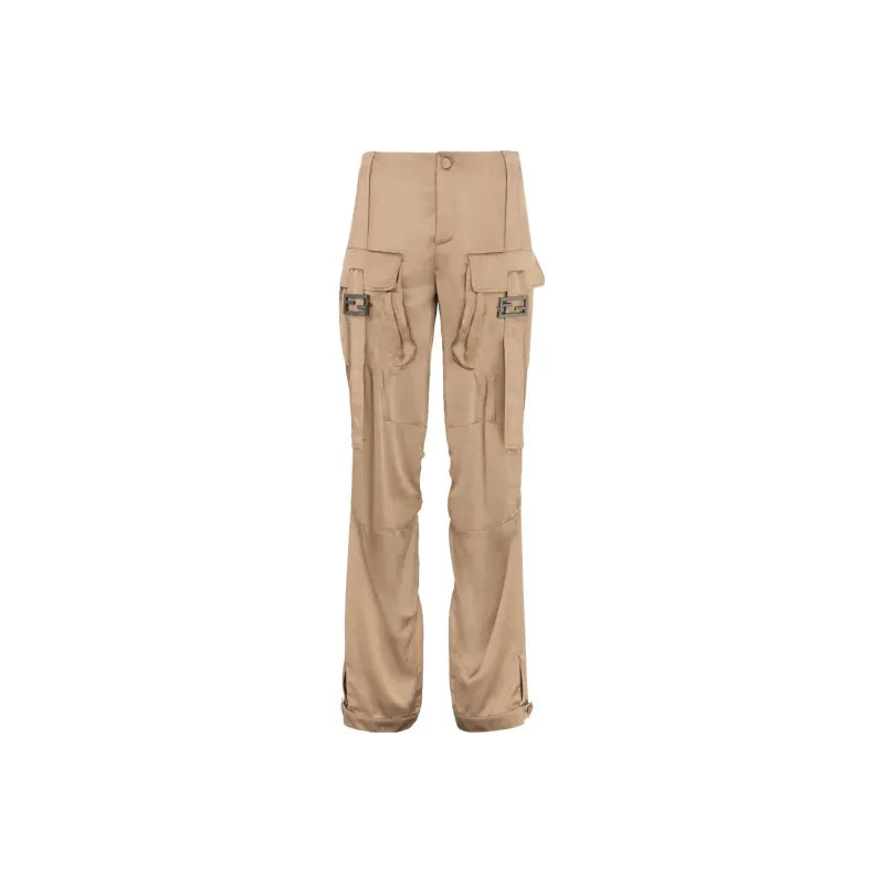FENDI Low Rise Satin Pants-0