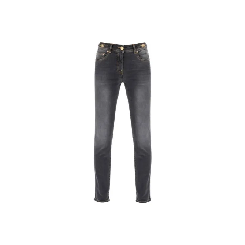 VERSACE Medusa Head Skinny Jeans-0