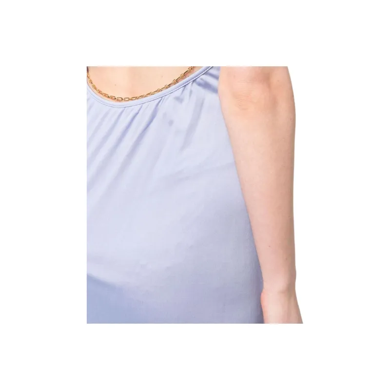 LOEWE Lilac Chain Draped Sleeveless Dress-5