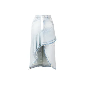 OFF-WHITE FW21 Denim Long Skirts Women's Blue