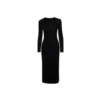 VERSACE Long Sleeved Midi Dress
