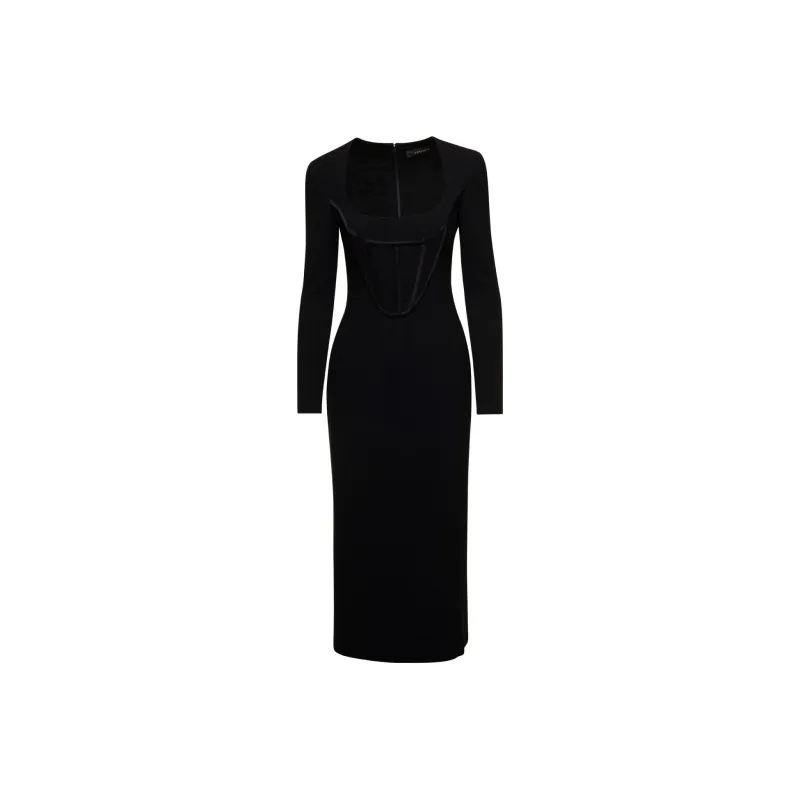 VERSACE Long Sleeved Midi Dress-0