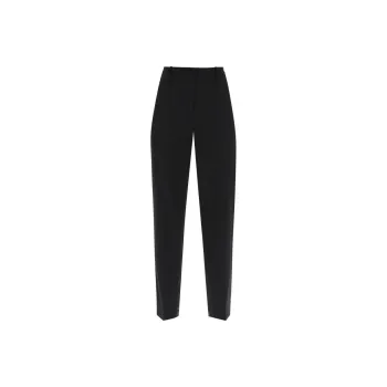GANNI Pleated Straight Leg Trousers