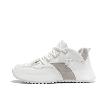 TELENT Slip Resistant, Abrasion Resistant, Waterproof Low Top Chunky Sneakers Men's White