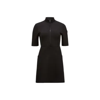 Moncler Year Of The Snake Patch Neoprene Mini Dress Black