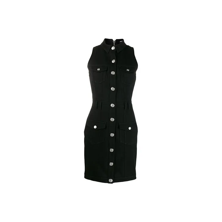 BALMAIN Sleeveless Dresses Women's Black-0