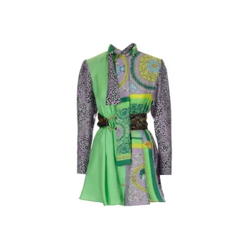 VERSACE Long-Sleeved Dresses Women's Green