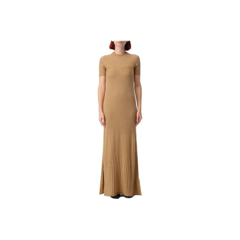 MaxMara Short Sleeve Ribbed Dress-0