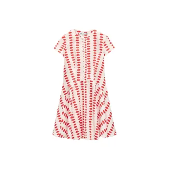 ZARA ZW Series Short Sleeved Dress Women's Dark Red