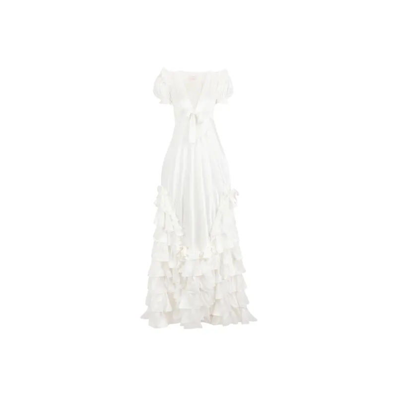 Selkie Collection SS24 Short Sleeved Dresses Women's Ivory White-0