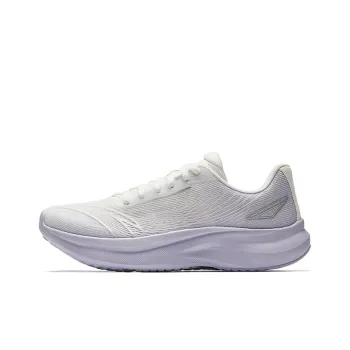 Anta Rebound Height Increase Lightweight Breathable Low Top Training Racing Running Shoes Women's White Purple