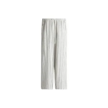 H&M Casual Pants Women's Cream/Stripes
