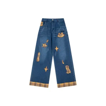 YUZHAOLIN Jeans Unisex Blue