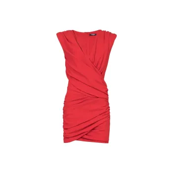 BALMAIN Sleeveless Dresses Women's Red