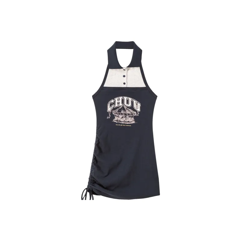CHUU Sleeveless Dresses Women's Navy Blue-0