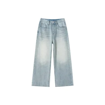 HTHK Jeans Women's Light Blue-Ankle-Length