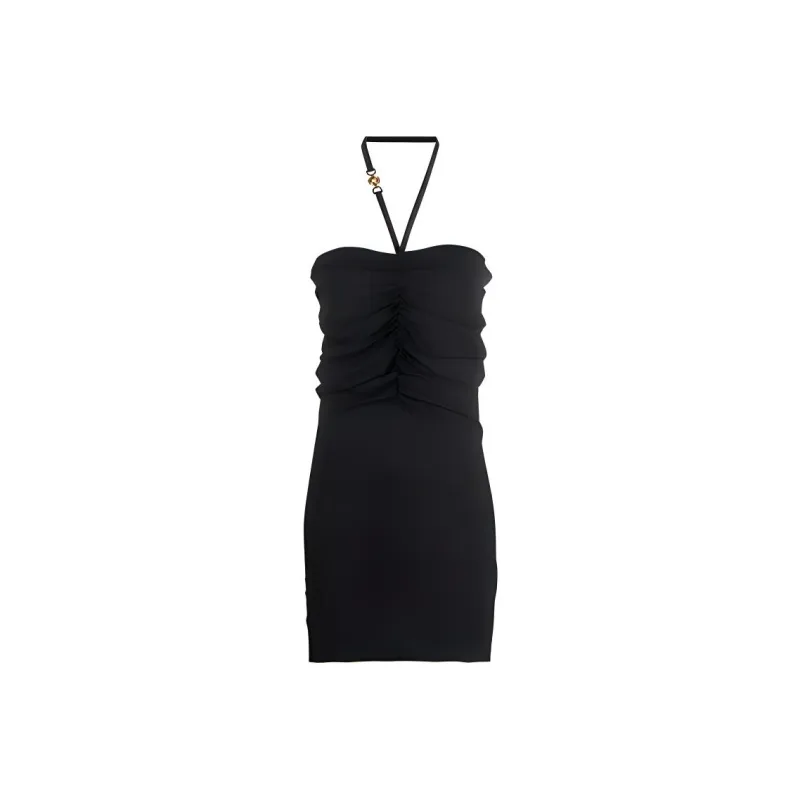 VERSACE Medusa Plaque Ruffled Midi Skirt-0
