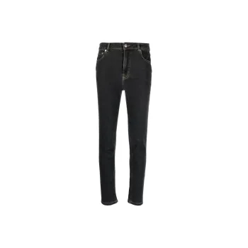MOSCHINO Jeans Logo Patch Skinny Fit Jeans