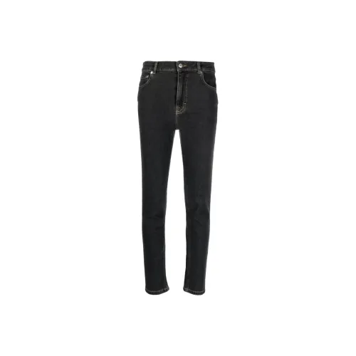 MOSCHINO Jeans Logo Patch Skinny Fit Jeans