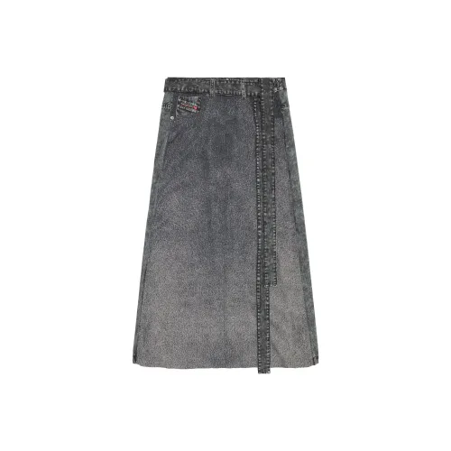 DIESEL URBAN REVIVO Denim Short Skirts Womens Light Blue Women's Gray
