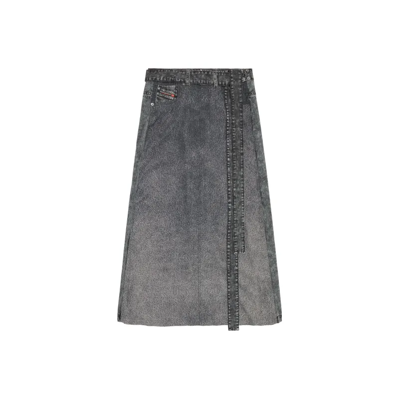 DIESEL Denim Long Skirts Women's Gray-0