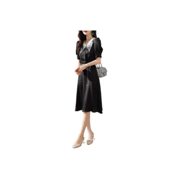 Hang Yi Court SS24 Short Sleeved Dresses Women's Black