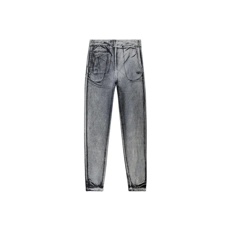 DIESEL D-Lab Track Tapered Denim Printed Trousers-0