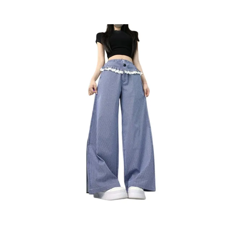 Mu Xiao Xin Casual Pants Women's Dark Blue-0