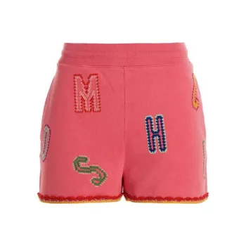 MOSCHINO Logo Embroidered Bermuda Shorts
