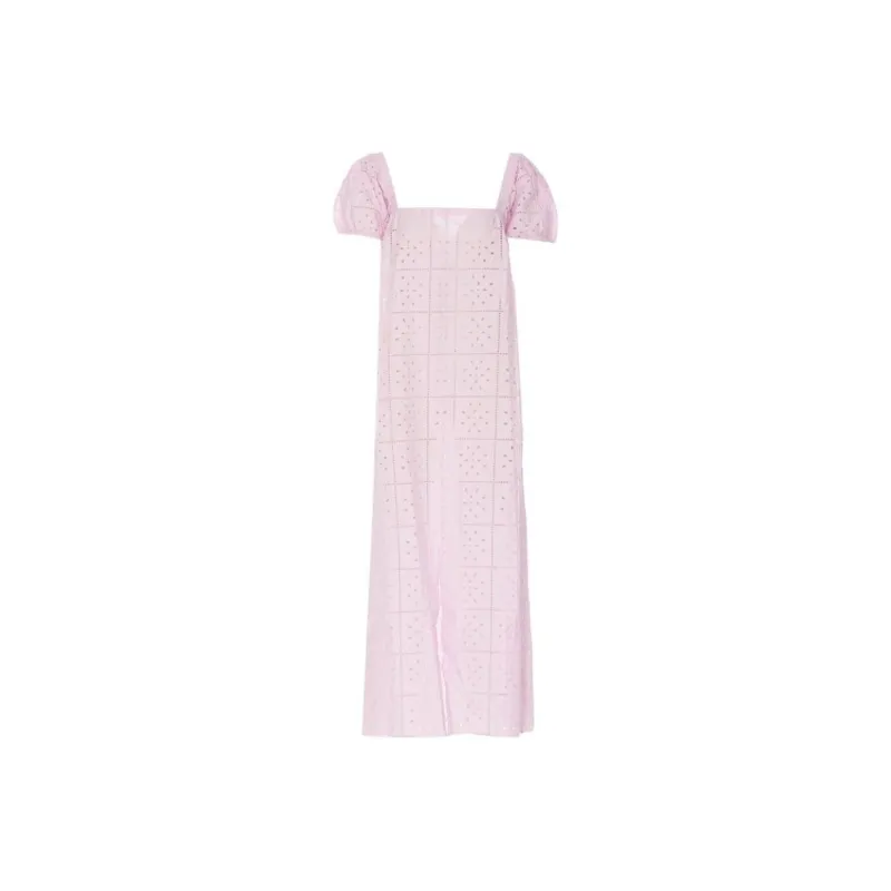GANNI Broderie Anglaise Midi Dress-0