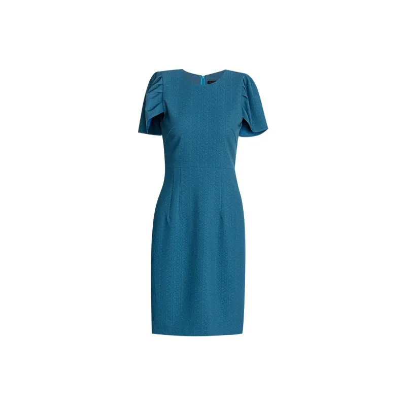 ROEYSHOUSE Short-Sleeved Dresses Women's Peacock Blue-0