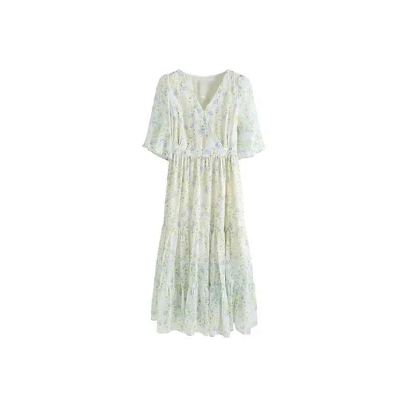 COVT Short Sleeved Dress Women's White-0