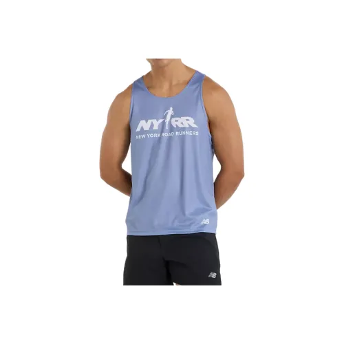 New Balance Run For Life Run Singlet Workout Clothing Men's Blue
