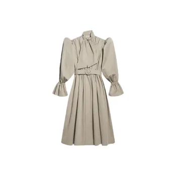 Balenciaga Long-Sleeved Dresses Women's Beige