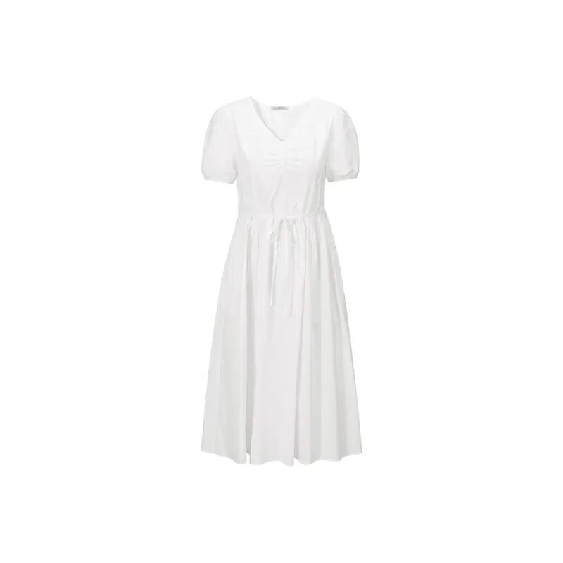 Cubic Slip Dresses Women's White-0
