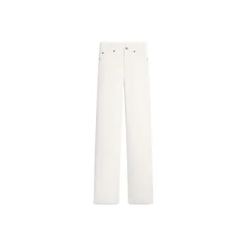 CELINE Kitty Jeans In Optic White Wash Denim