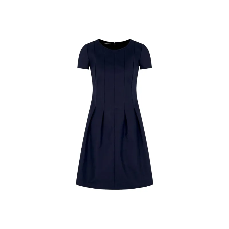 EMPORIO ARMANI Couture Cotton Blend Dress With Pleats-0