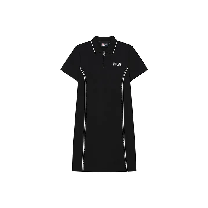 FILA Short Sleeved Dress Women's Jet Black-0