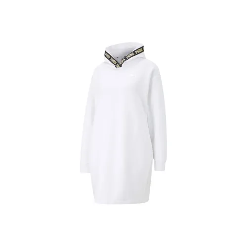 PUMA Long Sleeved Dresses Women's White